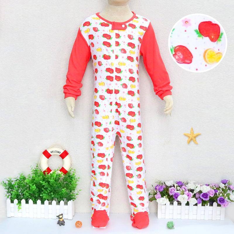 Baby Kinder 2 bis 7 Jahre alt Einteiliger Strampler Langarm 100% Baumwolle Kleidung Reißverschluss Jungen und Mädchen Kleidung Pyjama Strampler 116 dargestellt von Joom DACH