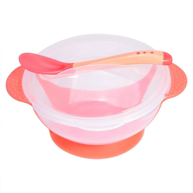 Baby Kinder Kinder rutschfeste Saugnapf Schüssel Fütterung Schalen Sensing Löffel Abdeckung von Joom DACH