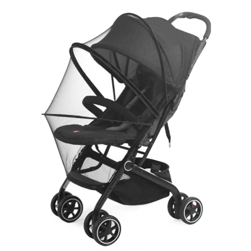 Baby Kinderwagen Abweisendes Netz Universal Reißverschluss Faltbares Kinderwagennetz Großes Abweisendes Netz Graue Kante schwarz von Joom DACH
