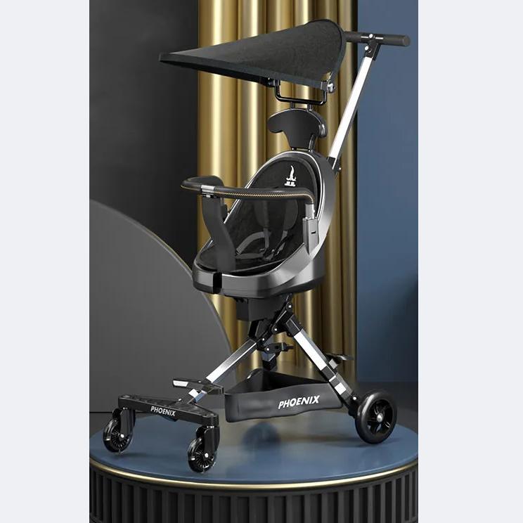 Baby Kinderwagen Kinder Reise Werkzeuge faltbare leichte Kinderwagen Kinder Dreirad Mutter Reise wesentliche Werkzeuge 55.5*36*47.5cm schwarz von Joom DACH