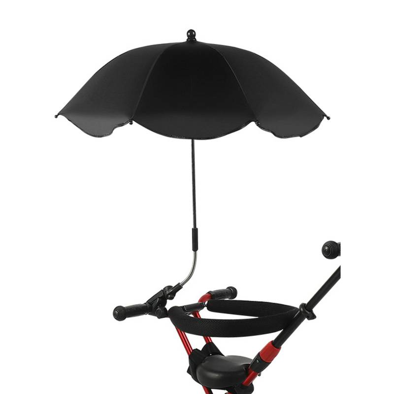 Baby Kinderwagen Regenschirm UV Schutz 360 Grad Einstellbar Automatische Wasserdichte Tragbare Kinderwagen schwarz von Joom DACH