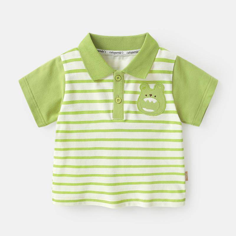 Baby Kleidung Casual kurzarm T-shirts Sommer Jungen Polo Shirts Kinder Mädchen Baby Tops Sommer 120cm von Joom DACH