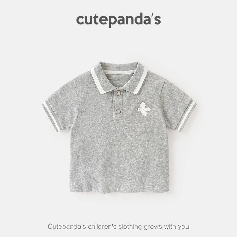 Baby Kleidung Casual kurzarm T-shirts Sommer Jungen Polo Shirts Kinder Mädchen Baby Tops Sommer 120cm von Joom DACH