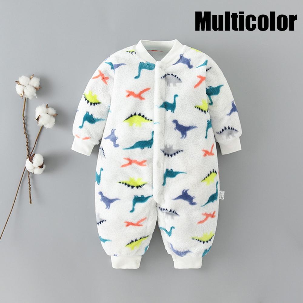 Baby Kleidung Herbst und Winter Baby Body Ins Kinder Pyjamas Flanell Creeper Cartoon Anzug 80cm bunt von Joom DACH