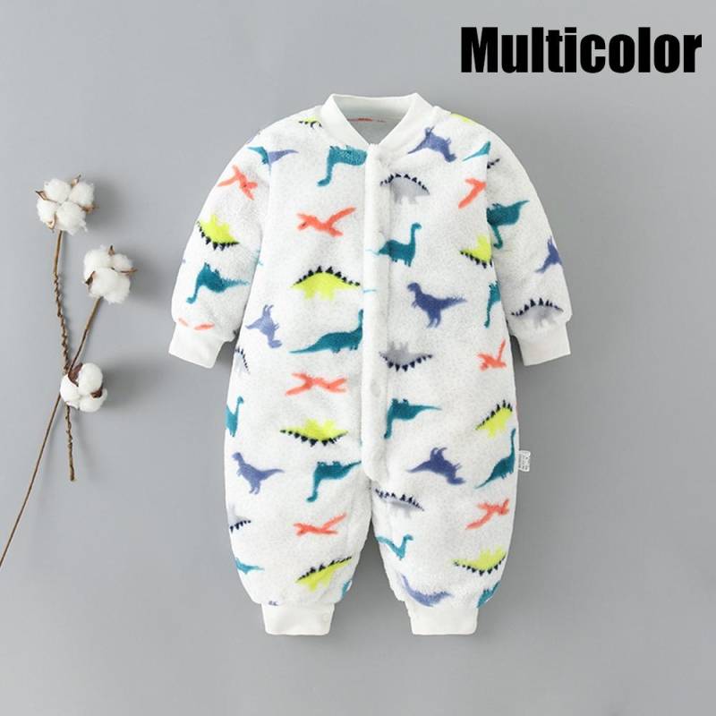 Baby Kleidung Herbst und Winter Baby Body Ins Kinder Pyjamas Flanell Creeper Cartoon Anzug 80cm bunt von Joom DACH