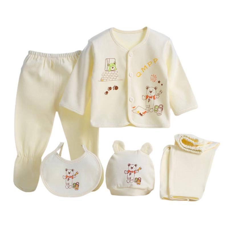 Baby Kleidung Set Neugeborene Jungen Mädchen Baumwolle Tops Hut Hosen Nachtwäsche Anzug Outfit One Size gelb von Joom DACH