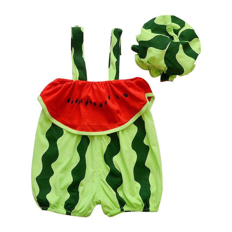 Baby Kleidung Wassermelone Kürbis Kostüm Outfit Tiger Cosplay Tier Herbst Sommer Kigurumi Baumwolle Baby Niedlich Strampler Pyjamas 66 grün von Joom DACH