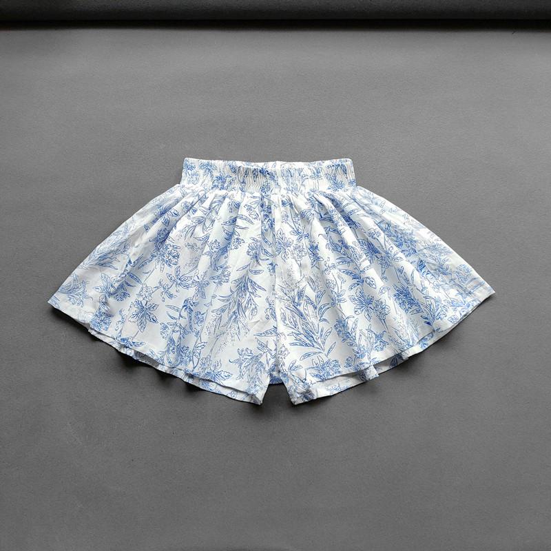 Baby-Mädchen-Blumen-Culottes, Sommer-Süße, modische Kinder-Hotpants mit weitem Bein und Blumenmuster, Kinder-Mädchen-Mini-Shorts 150 weiß von Joom DACH