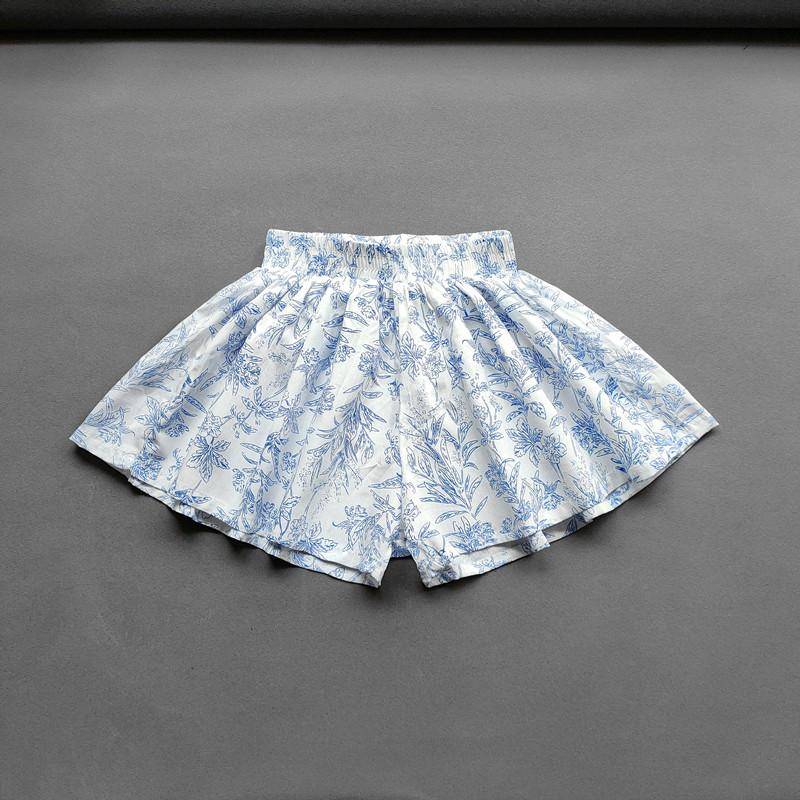 Baby-Mädchen-Blumen-Culottes, Sommer-Süße, modische Kinder-Hotpants mit weitem Bein und Blumenmuster, Kinder-Mädchen-Mini-Shorts 150 weiß von Joom DACH