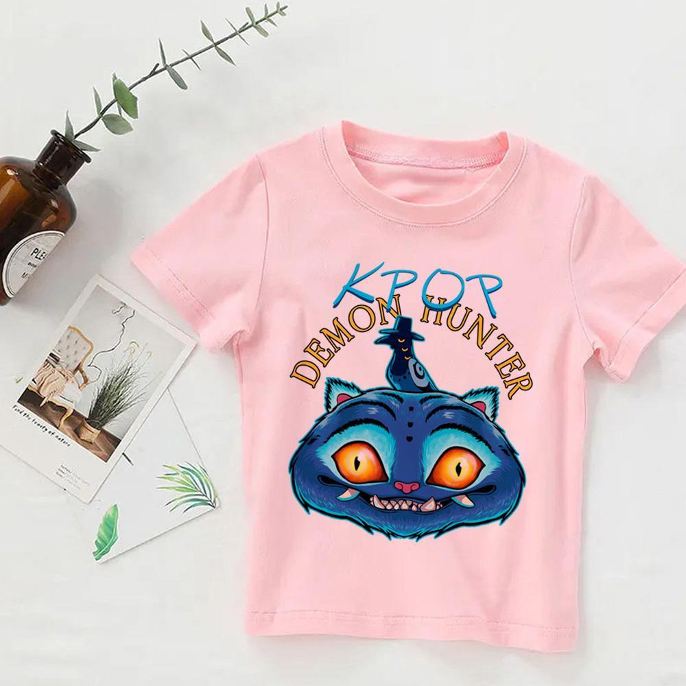 Baby Mädchen Jungen Kleidung KPop Demon Hunters 2025 Film Fans Geschenk Sommer T-Shirt Tops Cartoon Druck Cooles T-Shirt Kinder Harajuku Top 130 von Joom DACH