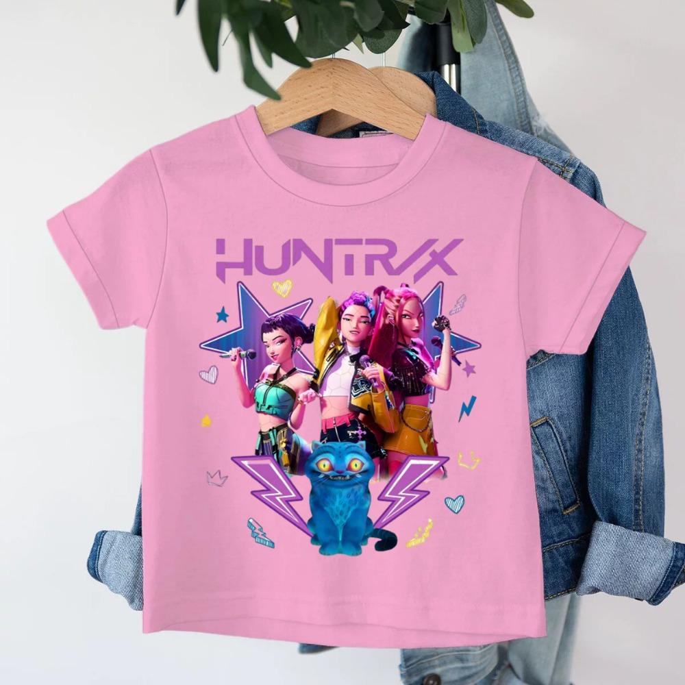 Baby Mädchen Kleidung Kpop Dämonenjäger Huntrix T-Shirt Lustiges Fan-Geschenk Harajuku Kinder T-Shirts Sommer Kurzarm Jungen T-Shirt Tops 140 von Joom DACH
