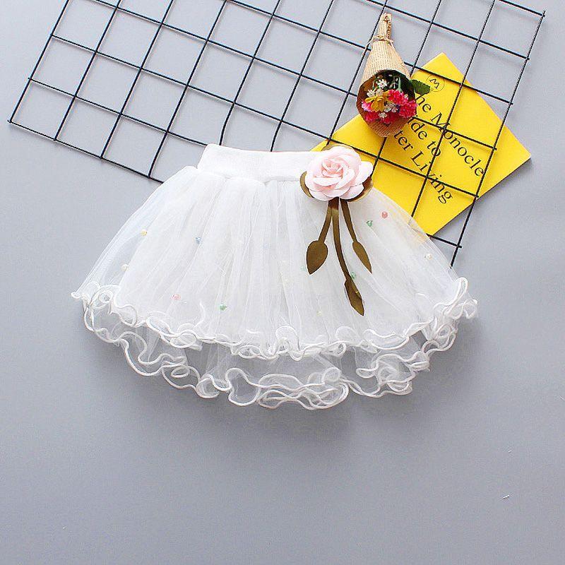 Baby Mädchen Sommerrock Flauschiger Rock Kurzer Rock Mädchen Mesh Rock Kinder Prinzessin Rock 80 weiß von Joom DACH
