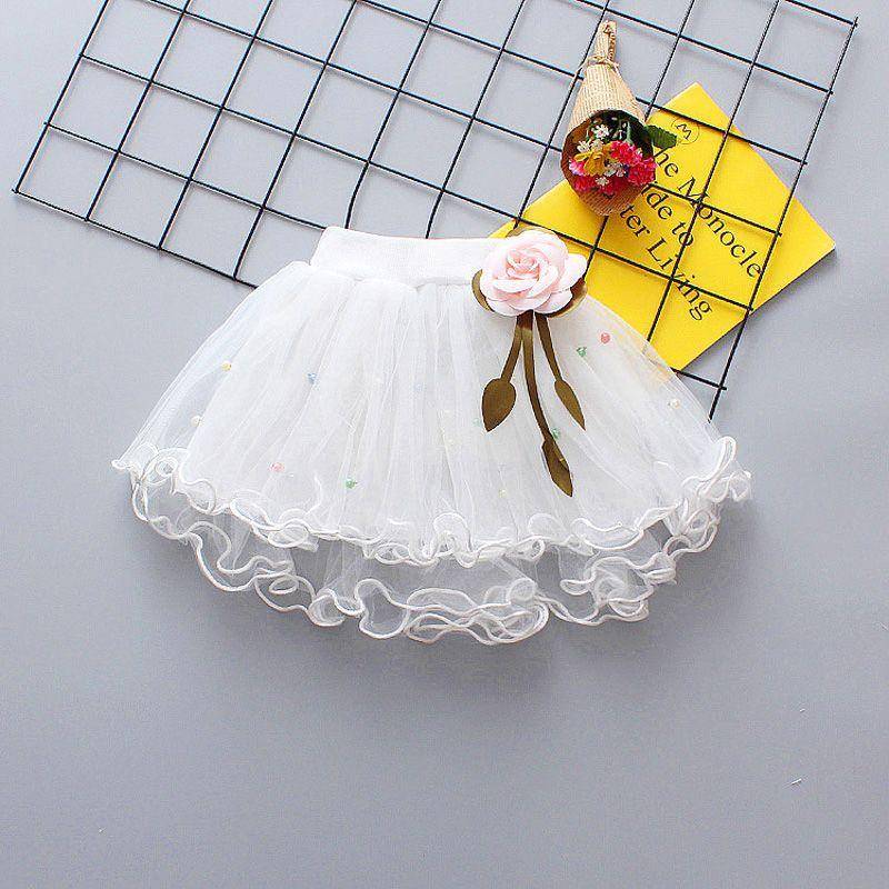 Baby Mädchen Sommerrock Flauschiger Rock Kurzer Rock Mädchen Mesh Rock Kinder Prinzessin Rock 80 weiß von Joom DACH