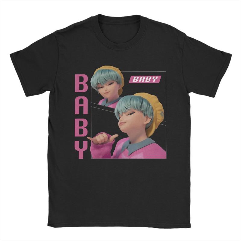 Baby Saja Kpop Dämonenjäger Baumwoll-T-Shirt Für Paare Sommer Streetstyle T-Shirts Rundhals-Tees Übergroß Dropshipping Kleidung 130 von Joom DACH