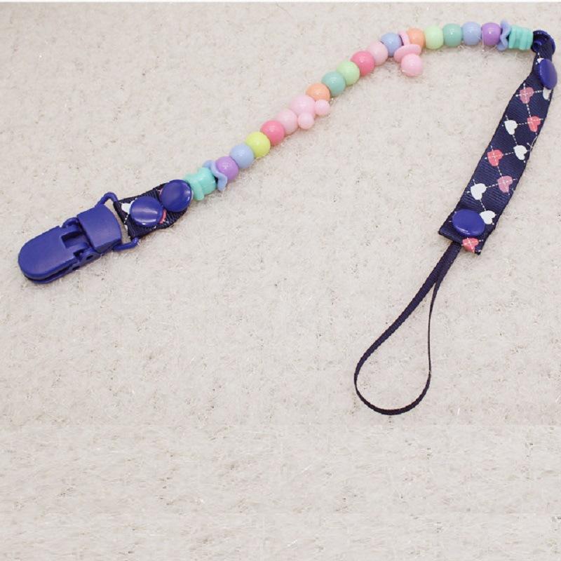 Baby Schnuller Clips Neugeborenen Perlen Anti-verloren Kette Spielzeug für Beißring Brustwarzen Zahnpflege 40cm von Joom DACH