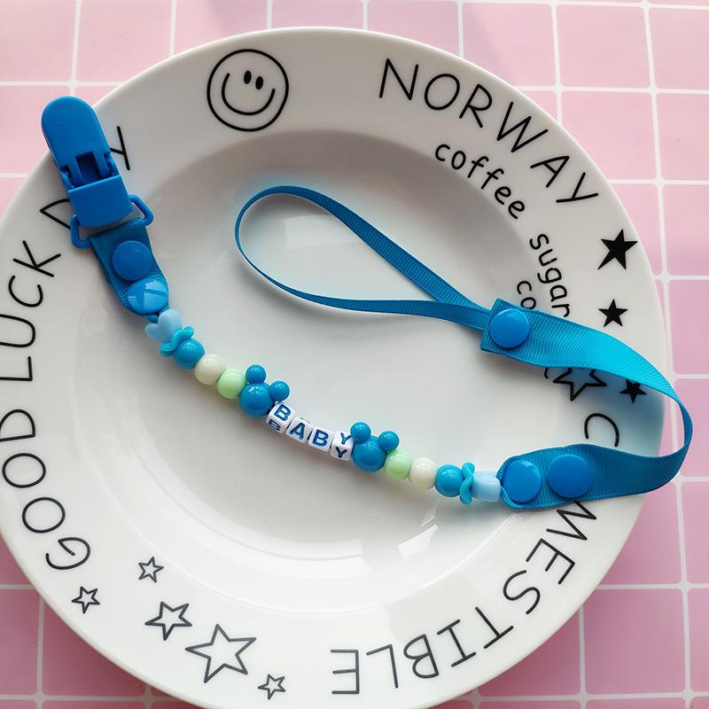 Baby Schnuller Clips Neugeborenen Perlen Anti-verloren Kette Spielzeug für Beißring Brustwarzen Zahnpflege 42cm blau Baby Schnuller Clips Neugeborenen Perlen Anti-verloren Kette Spielzeug für Beißring Brustwarzen Zahnpflege 42cm blau von Joom DACH