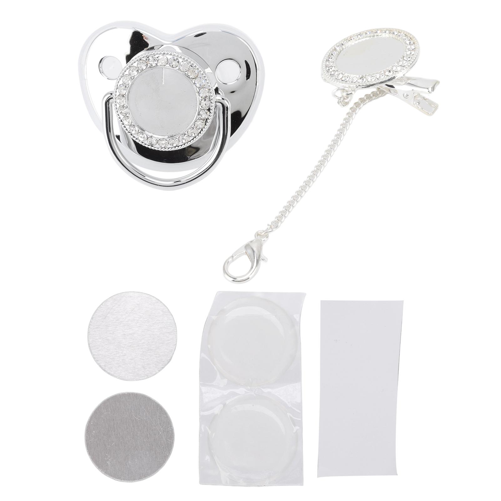 Baby Schnuller Stilvolle Toxic Freies DIY Foto Dekoration Infant Bling Schnuller Clip Set für Neugeborene silber Baby Schnuller Stilvolle Toxic Freies DIY Foto Dekoration Infant Bling Schnuller Clip Set für Neugeborene silber von Joom DACH