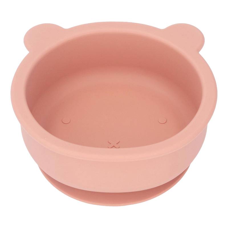 Baby Schüssel Lebensmittelqualität Silikon Cartoon Bär Form Kleinkind Schüssel Schüsseln mit Saugfuß für Babys Kinder L(for 6.5-9kg) ziegelrot von Joom DACH
