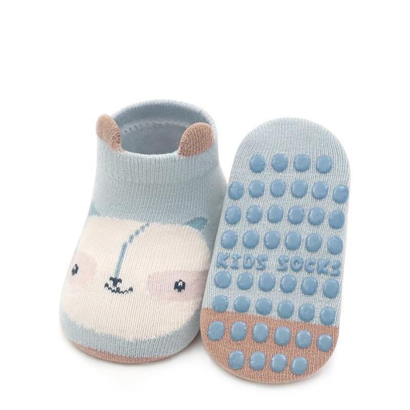 Baby Socken Kleinkind Mädchen Jungen Socken Anti Rutsch Neugeborenen Socken Für Mädchen Jungen Herbst Winter Dicke Warme Weiche Cartoon Druck Kindersocken L(3-5Y) von Joom DACH