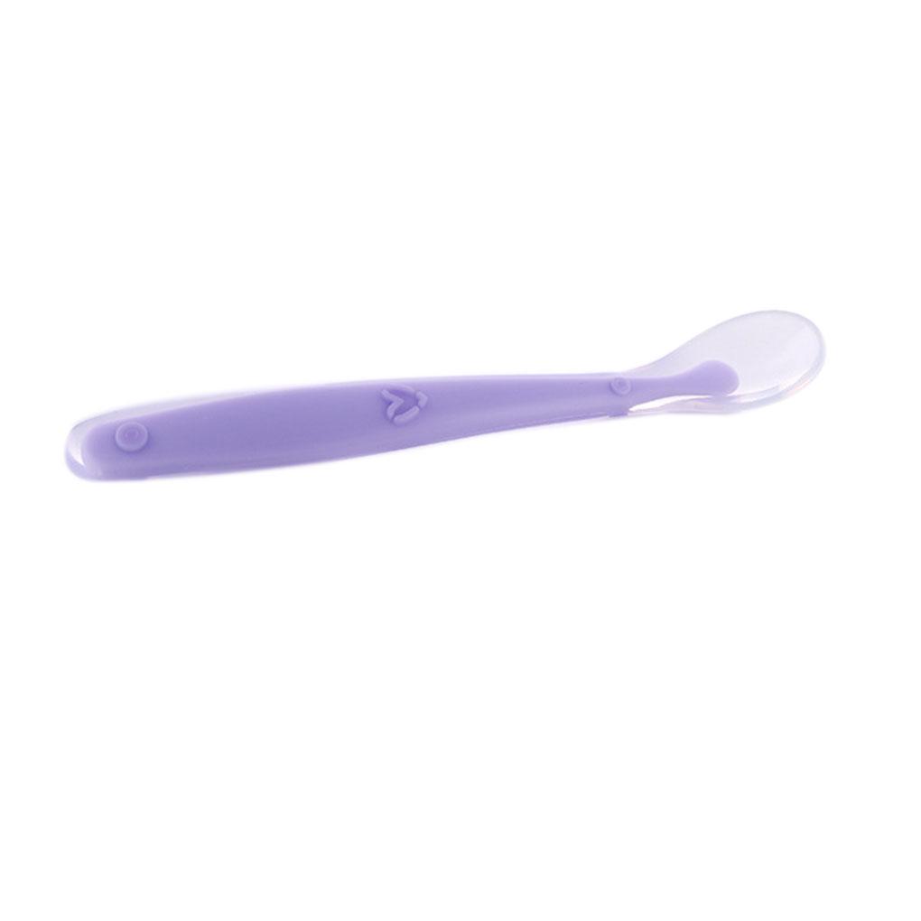 Baby Soft Silikon Löffel Candy Farbe Temperatur Sensing Löffel Baby Fütterung Gerichte Feeder Appliance von Joom DACH