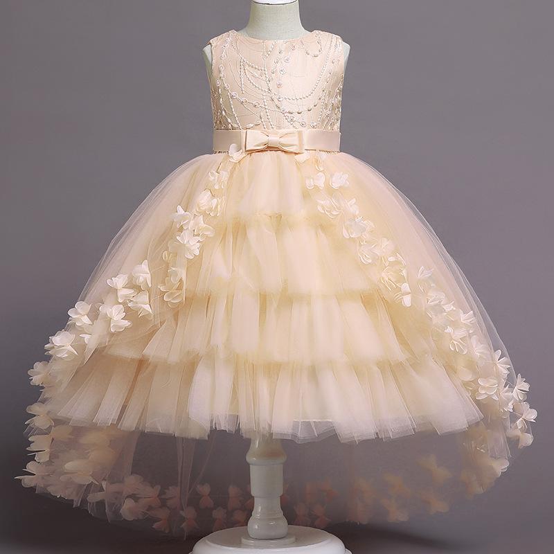 Baby-Spitzen-Prinzessin-Kleid für Mädchen, elegantes Geburtstagsparty-Schleppkleid, Weihnachtskleidung für Babys 140 champagner Baby-Spitzen-Prinzessin-Kleid für Mädchen, elegantes Geburtstagsparty-Schleppkleid, Weihnachtskleidung für Babys 140 champagner von Joom DACH
