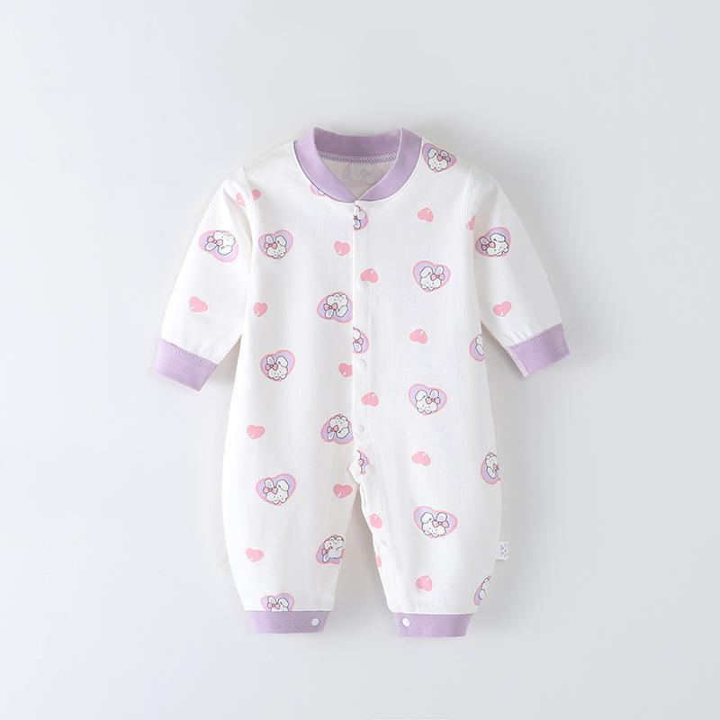 Baby-Strampler mit langen Ärmeln aus gekämmter Baumwolle für Neugeborene – Frühling & Herbst 59cm violett Baby-Strampler mit langen Ärmeln aus gekämmter Baumwolle für Neugeborene – Frühling & Herbst 59cm violett von Joom DACH