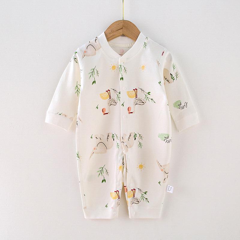 Baby-Strampler mit langen Ärmeln aus gekämmter Baumwolle für Neugeborene – Frühling & Herbst 59cm von Joom DACH