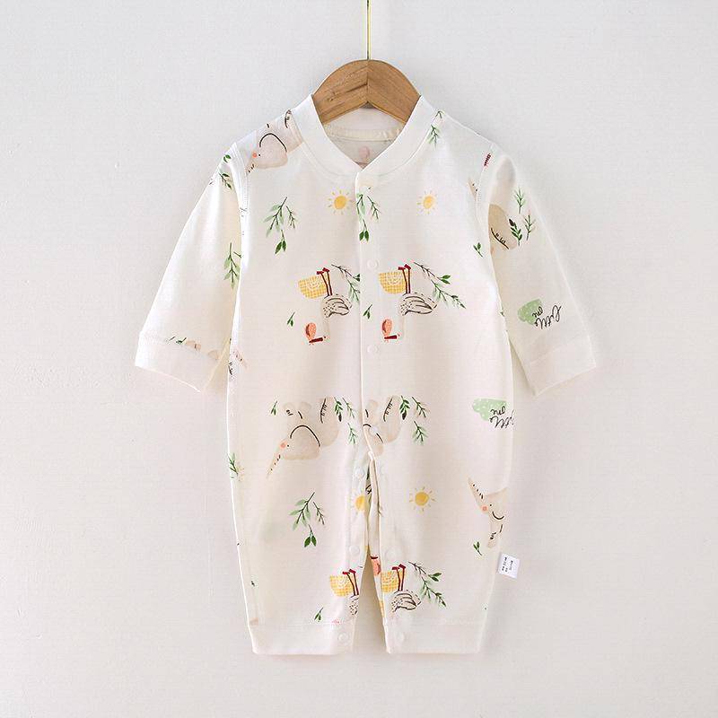 Baby-Strampler mit langen Ärmeln aus gekämmter Baumwolle für Neugeborene – Frühling & Herbst 59cm von Joom DACH