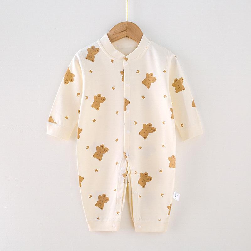 Baby-Strampler mit langen Ärmeln aus gekämmter Baumwolle für Neugeborene – Frühling & Herbst 59cm von Joom DACH