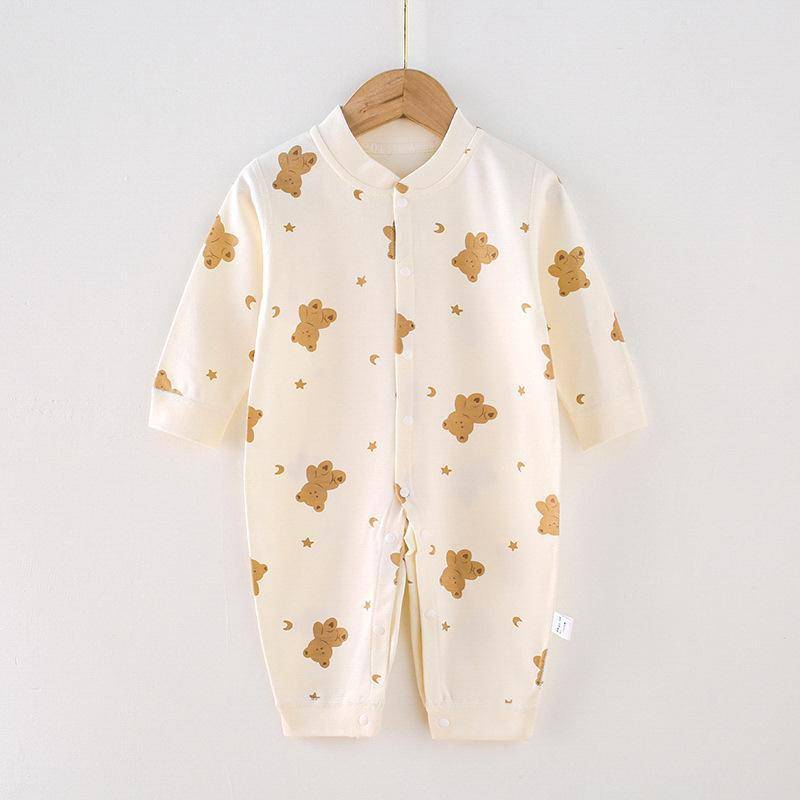 Baby-Strampler mit langen Ärmeln aus gekämmter Baumwolle für Neugeborene – Frühling & Herbst 59cm von Joom DACH