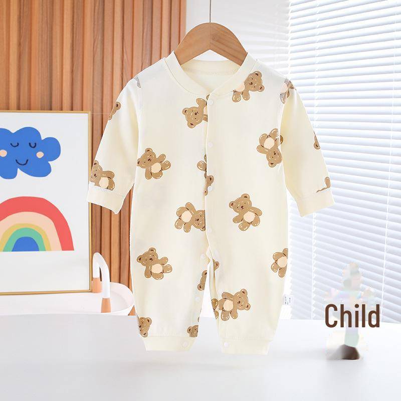 Baby-Strampler mit langen Ärmeln aus gekämmter Baumwolle für Neugeborene – Frühling & Herbst 66cm gelb von Joom DACH