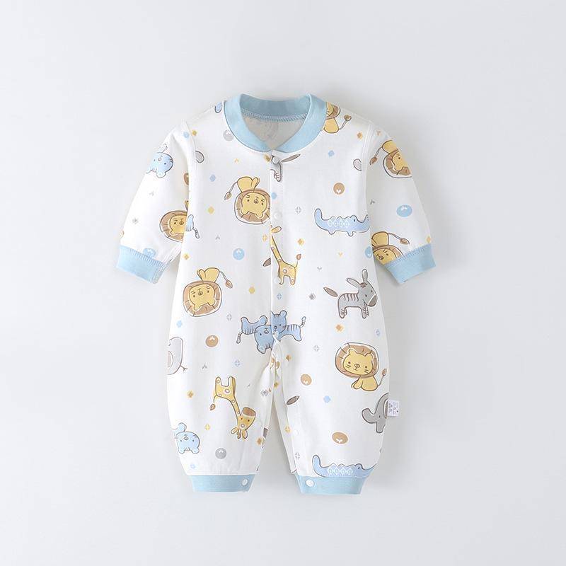 Baby-Strampler mit langen Ärmeln aus gekämmter Baumwolle für Neugeborene – Frühling & Herbst 66cm von Joom DACH