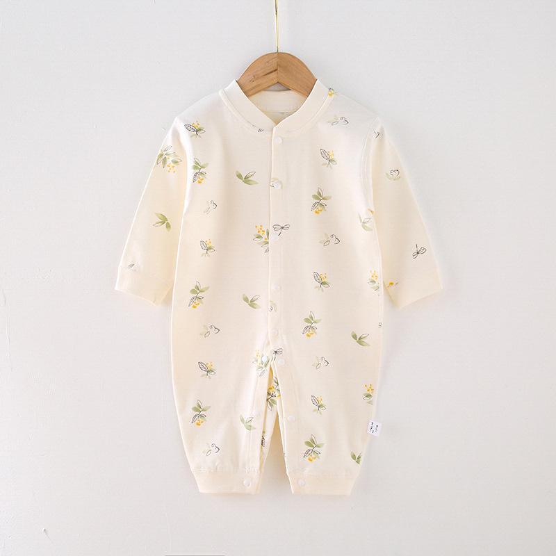 Baby-Strampler mit langen Ärmeln aus gekämmter Baumwolle für Neugeborene – Frühling & Herbst 66cm von Joom DACH