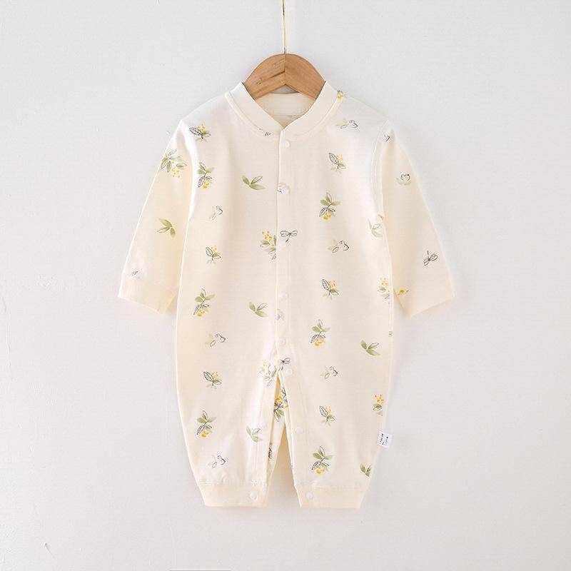 Baby-Strampler mit langen Ärmeln aus gekämmter Baumwolle für Neugeborene – Frühling & Herbst 66cm von Joom DACH