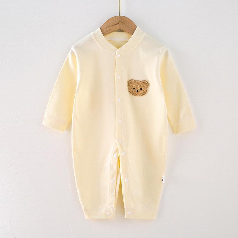 Baby-Strampler mit langen Ärmeln aus gekämmter Baumwolle für Neugeborene – Frühling & Herbst 73cm von Joom DACH