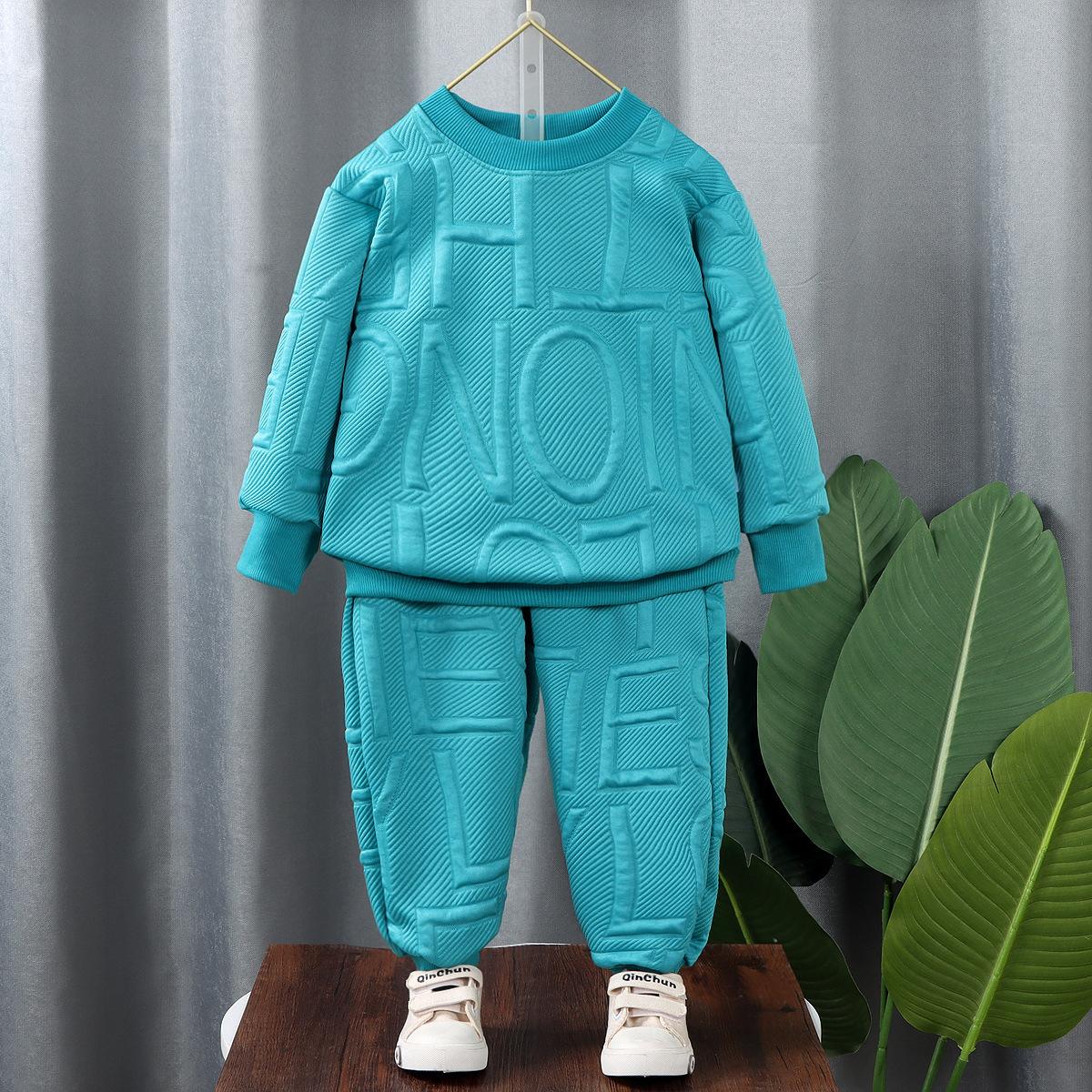 Baby Warm Sets Frühling Herbst Trendy Anzug Jungen Mädchen Sweatshirt Outfit Kinder Baumwolle Top Casual Sport Hosen 100 grün von Joom DACH
