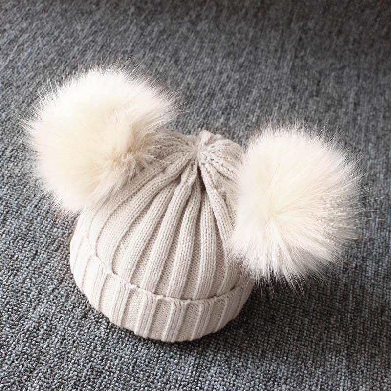 Baby Winter Strickmütze Doppel Pompom Baby Mädchen Junge Mütze Solide Warme Niedliche Pelzige Ball Beanie Caps khaki Baby Winter Strickmütze Doppel Pompom Baby Mädchen Junge Mütze Solide Warme Niedliche Pelzige Ball Beanie Caps khaki von Joom DACH