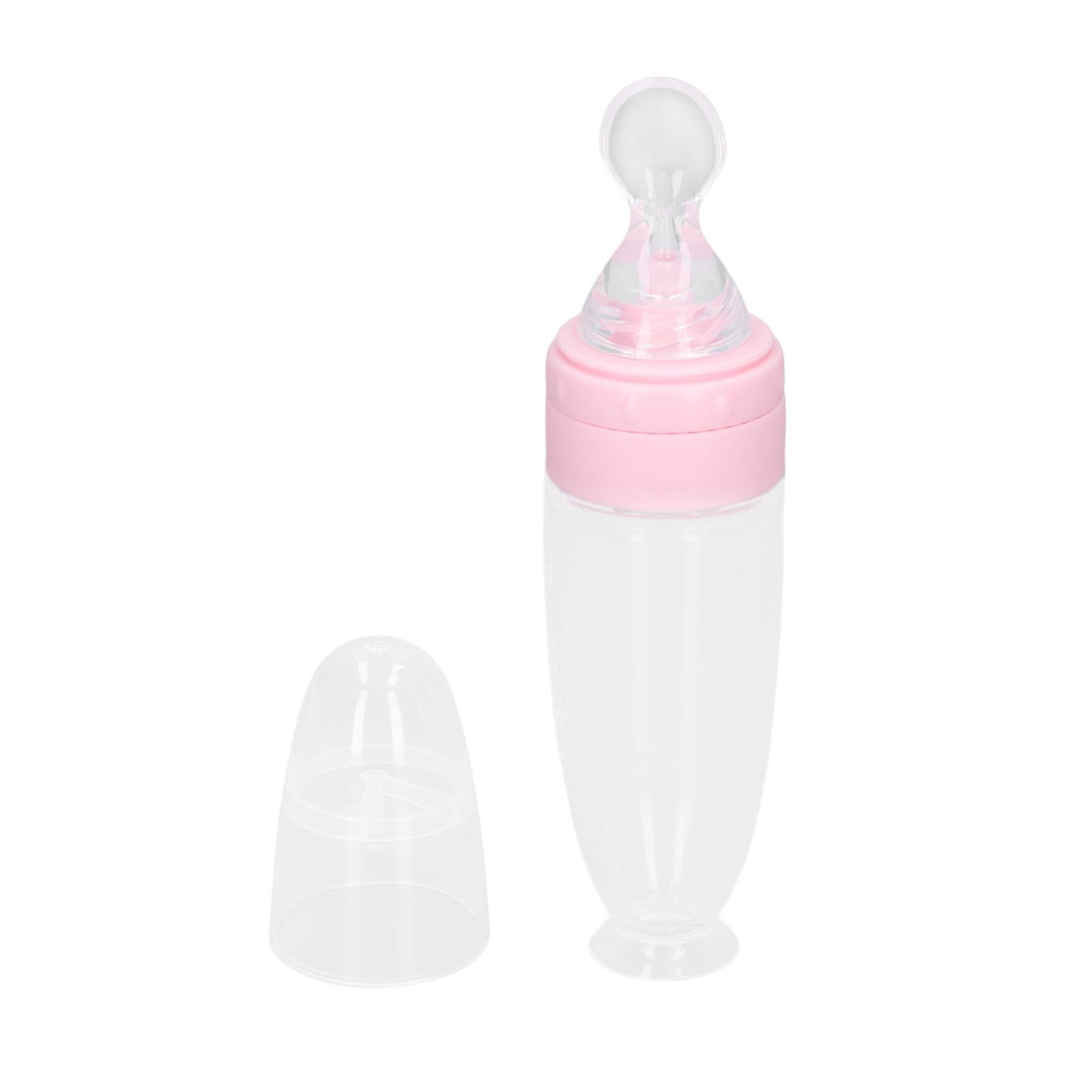 Babyflasche Löffel Filter Abdeckung Saugfuß Design Leicht Tragbar Extrusionstyp Fütterungswerkzeug L(for 6.5-9kg) rosa von Joom DACH