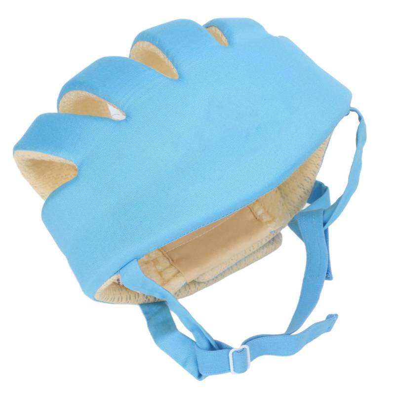 Babyhelm Weich Atmungsaktiv Verstellbar Babyschutz Kopfbedeckung Hut für 8 bis 36 Monate Baby Sitzen blau von Joom DACH