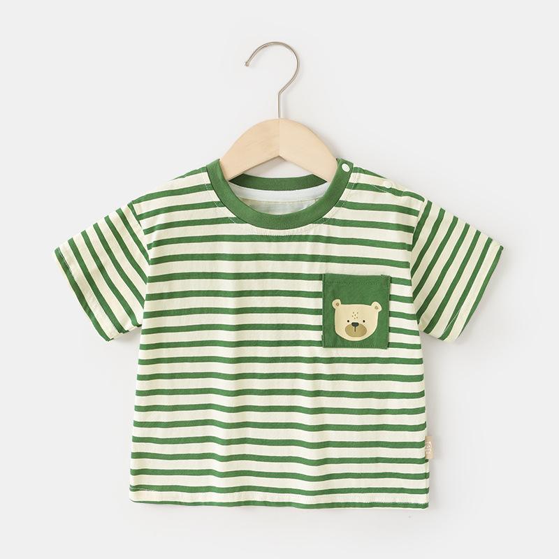 Babykleidung Lässige Kurzarm-T-Shirts Sommerkleidung Jungen Mädchen Baby Kinder Kinder Sommer Halbarm-Oberteile 120cm von Joom DACH