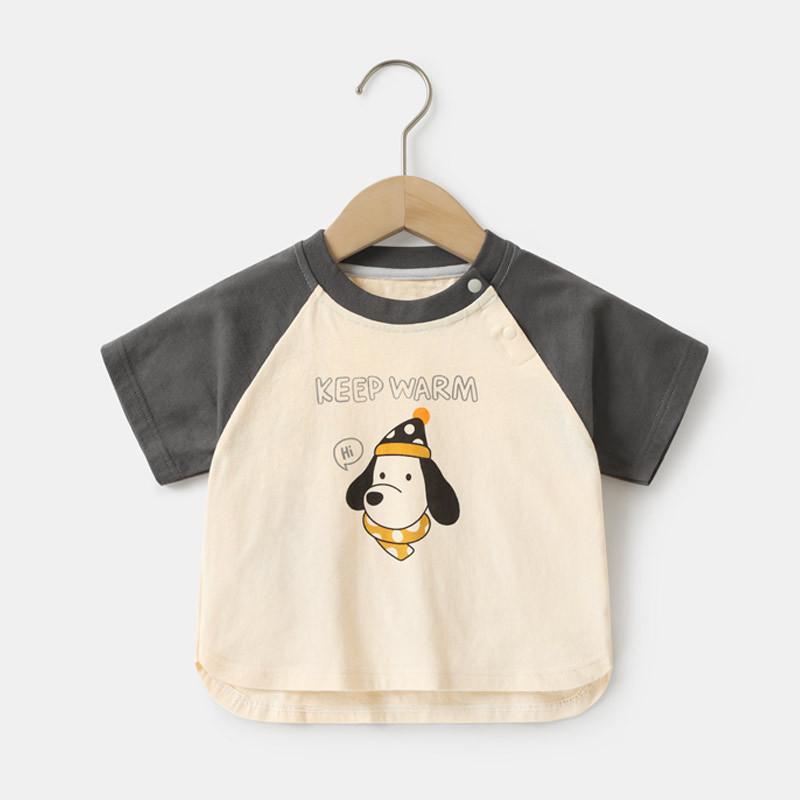 Babykleidung Lässige Kurzarm-T-Shirts Sommerkleidung Jungen Mädchen Baby Kinder Kinder Sommer Halbarm-Oberteile 120cm von Joom DACH