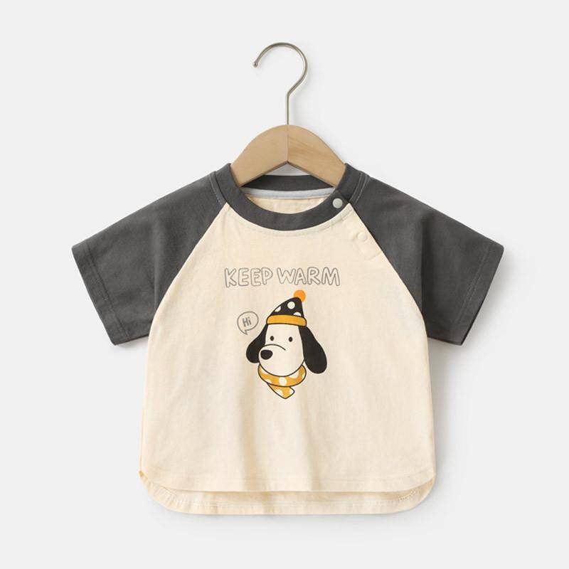 Babykleidung Lässige Kurzarm-T-Shirts Sommerkleidung Jungen Mädchen Baby Kinder Kinder Sommer Halbarm-Oberteile 120cm von Joom DACH