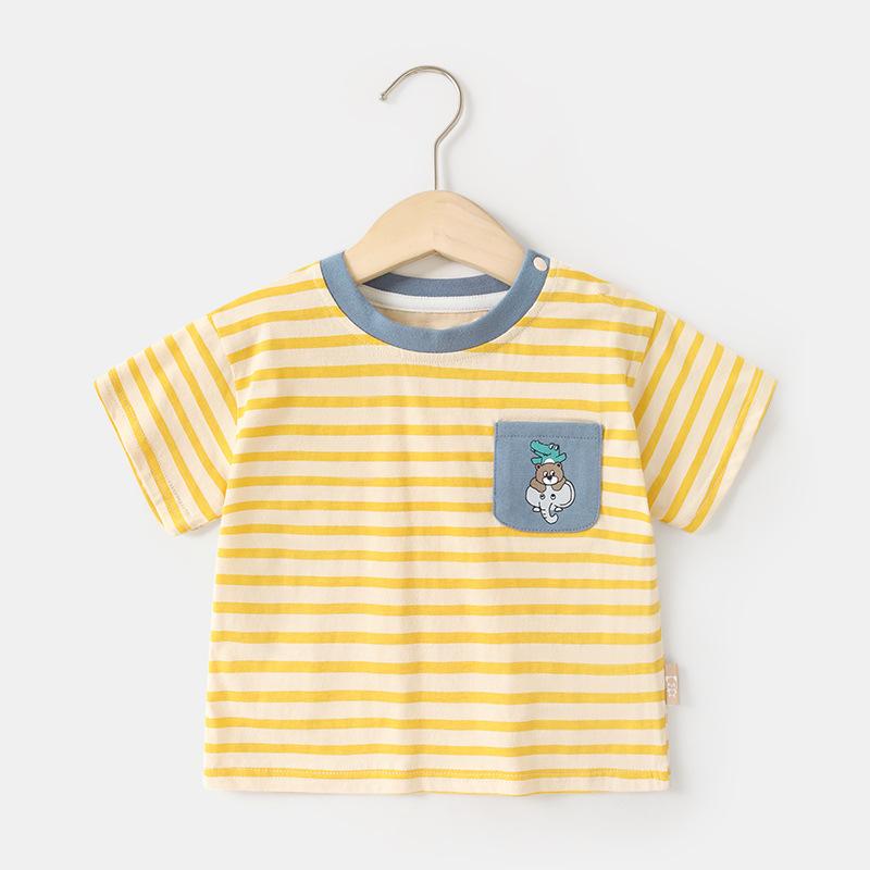 Babykleidung Lässige Kurzarm-T-Shirts Sommerkleidung Jungen Mädchen Baby Kinder Kinder Sommer Halbarm-Oberteile 120cm von Joom DACH