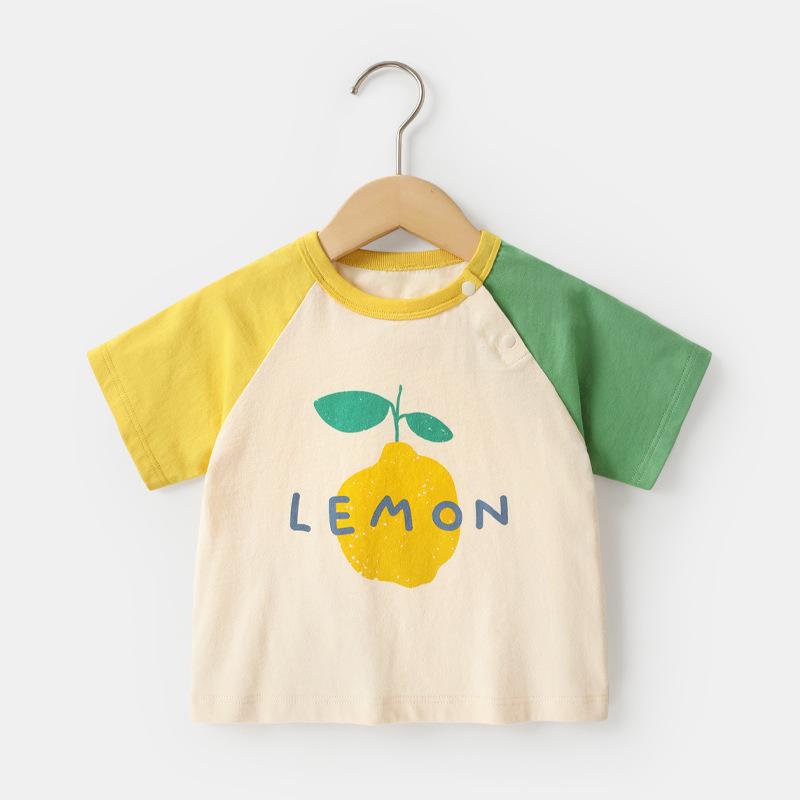 Babykleidung Lässige Kurzarm-T-Shirts Sommerkleidung Jungen Mädchen Baby Kinder Kinder Sommer Halbarm-Oberteile 120cm von Joom DACH