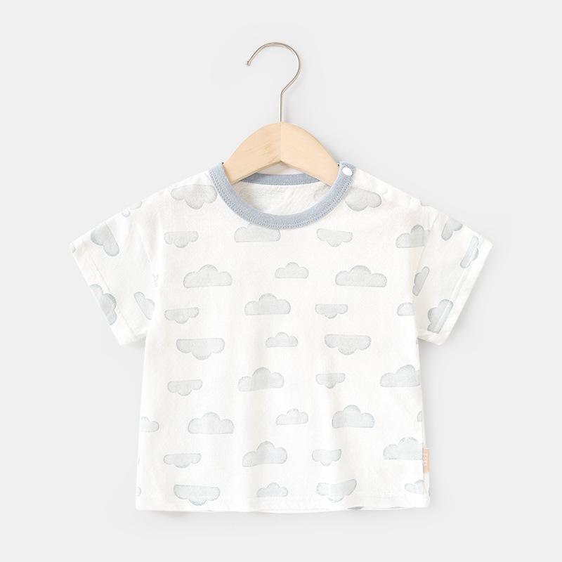 Babykleidung Lässige Kurzarm-T-Shirts Sommerkleidung Jungen Mädchen Baby Kinder Kinder Sommer Halbarm-Oberteile 120cm weiß von Joom DACH