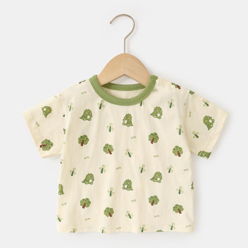 Babykleidung Lässige Kurzarm-T-Shirts Sommerkleidung Jungen Mädchen Baby Kinder Kinder Sommer Halbarm-Oberteile 73CM von Joom DACH