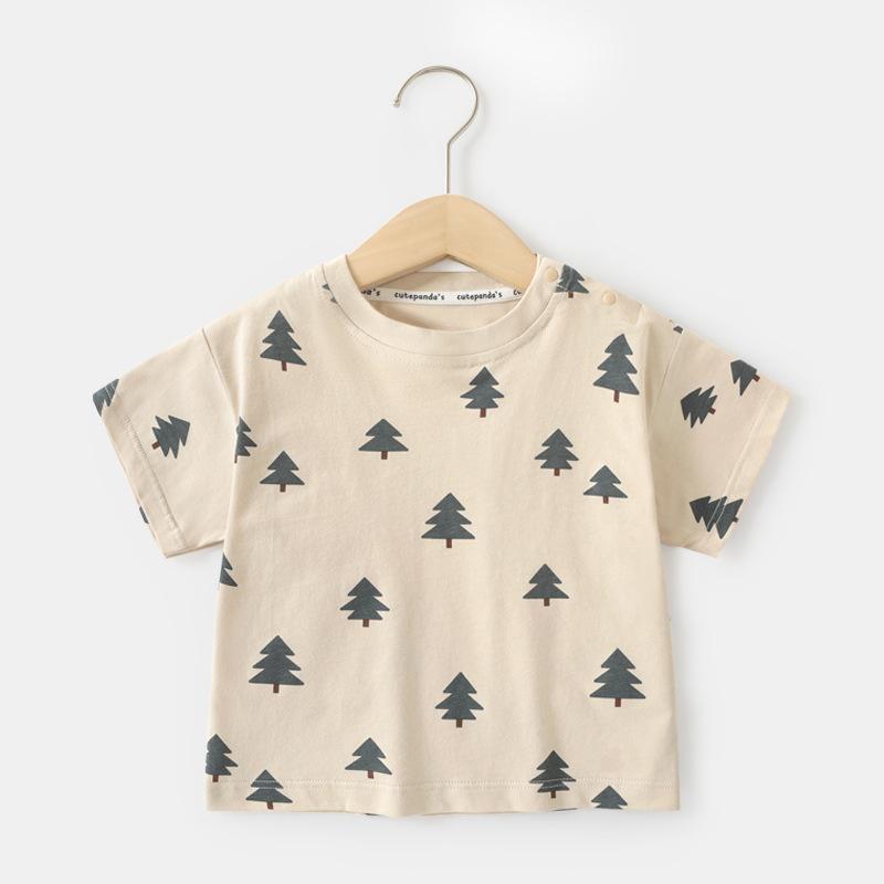 Babykleidung Lässige Kurzarm-T-Shirts Sommerkleidung Jungen Mädchen Baby Kinder Kinder Sommer Halbarm-Oberteile 73CM von Joom DACH