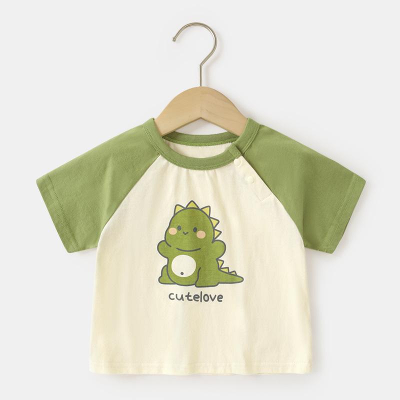 Babykleidung Lässige Kurzarm-T-Shirts Sommerkleidung Jungen Mädchen Baby Kinder Kinder Sommer Halbarm-Oberteile 80cm von Joom DACH