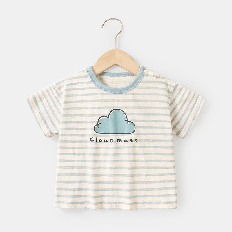 Babykleidung Lässige Kurzarm-T-Shirts Sommerkleidung Jungen Mädchen Baby Kinder Kinder Sommer Halbarm-Oberteile 90cm von Joom DACH
