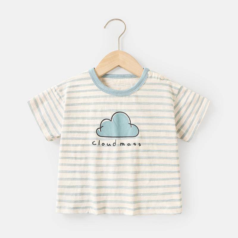 Babykleidung Lässige Kurzarm-T-Shirts Sommerkleidung Jungen Mädchen Baby Kinder Kinder Sommer Halbarm-Oberteile 90cm von Joom DACH